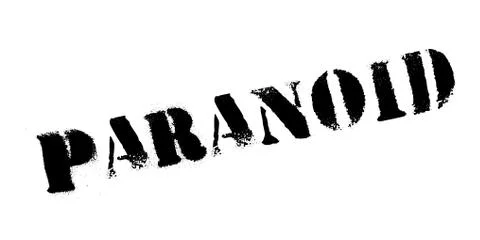Paranoid rubber stamp イラスト素材