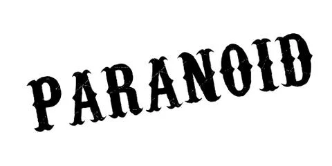 Paranoid rubber stamp イラスト素材