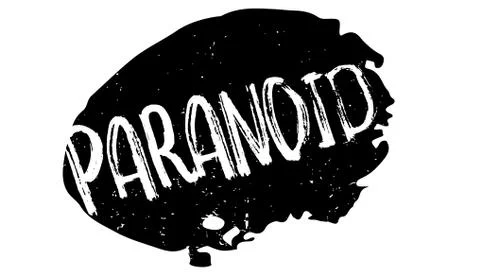 Paranoid rubber stamp Illustrazione stock