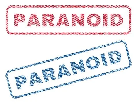 Paranoid Text Textile Seal Stamp Watermarks イラスト素材
