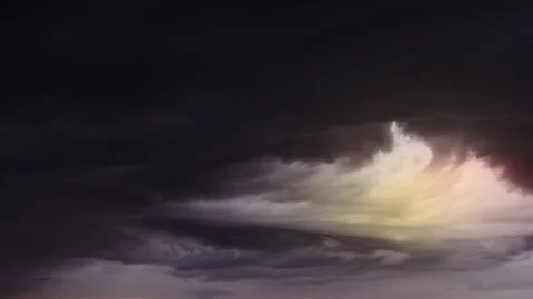 Paranormal Activity In The Sky - Storm Clouds And Flashing Lights Video stock 168750540