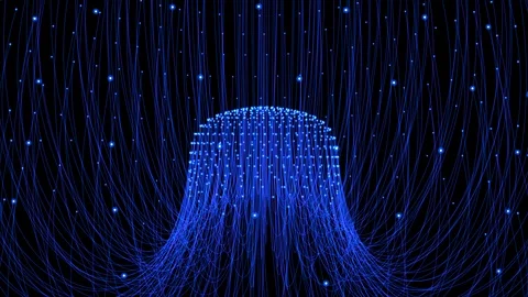 A paranormal alien-like creature with moving tentacles and lights rotating 360. Stock Footage 126719809