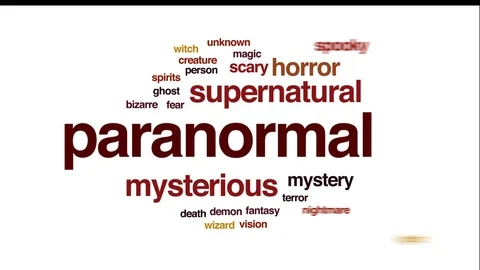 Paranormal animated word cloud, text design animation. Vídeo Stock 79646877