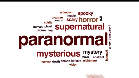 Paranormal animated word cloud, text design animation. Vídeo Stock 79763901