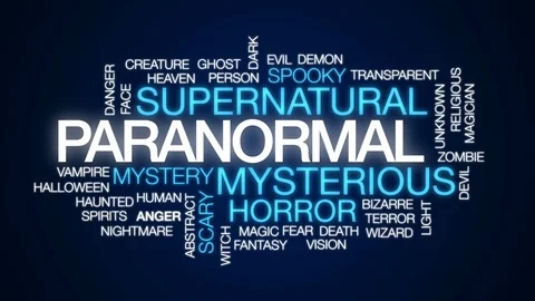 Paranormal animated word cloud, text design animation. Vídeo Stock 80059714