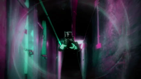 Paranormal Figure Witchcraft Nightmare Attack Fantasy Scene Video stock 280062624