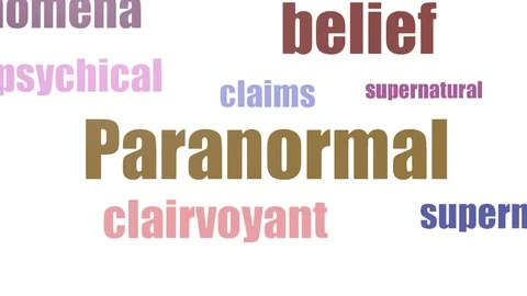 Paranormal Word Cloud Animated Isolated Vídeo Stock 103098508