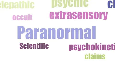 Paranormal Word Cloud Animated Isolated On White 動画素材 107240670