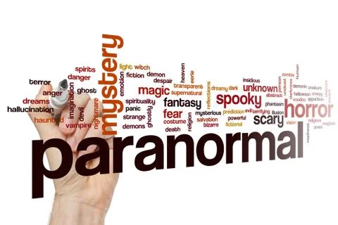 Paranormal word cloud 스톡 사진