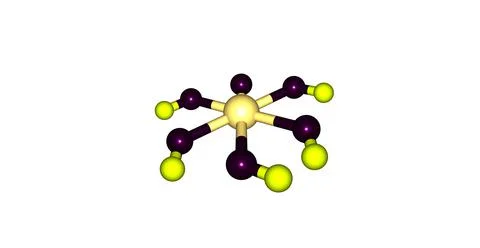 Paraperiodic acid molecular structure isolated on white Illustrazione stock