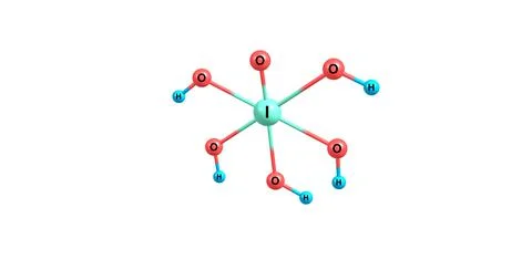 Paraperiodic acid molecular structure isolated on white Stock Illustration