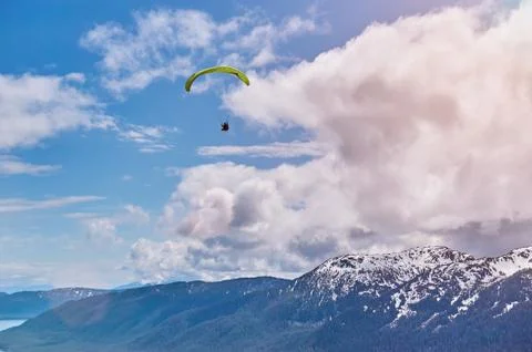 Paraplane in blue sky Stock Photos