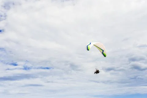 Paraplane flying high up 写真素材