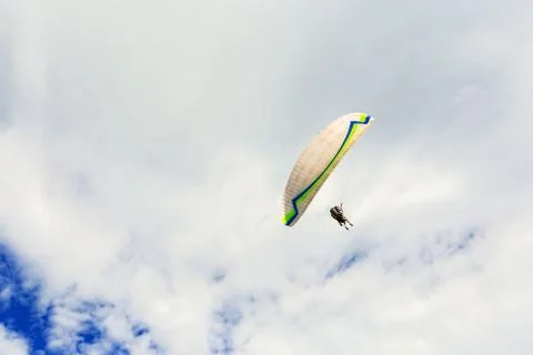 Paraplane flying high up 写真素材
