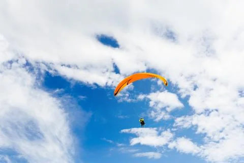 Paraplane flying high up 写真素材