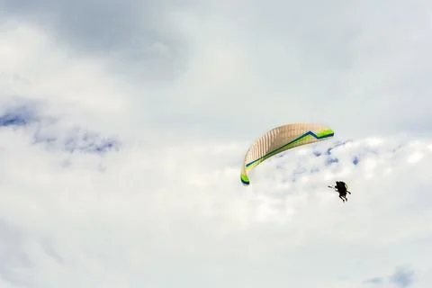 Paraplane flying high up 写真素材
