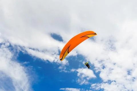 Paraplane flying high up 写真素材