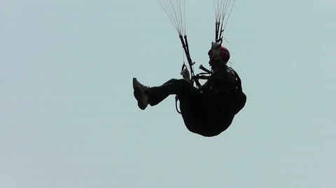 Paraplane flying in the sky Stock Footage 62316349