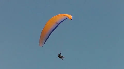 Paraplane flying in the sky Stock Footage 62316602