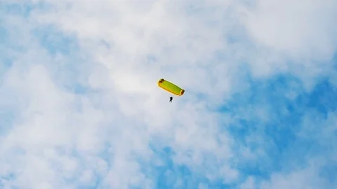 Paraplane in the sky. Video. Stock Footage 74143810