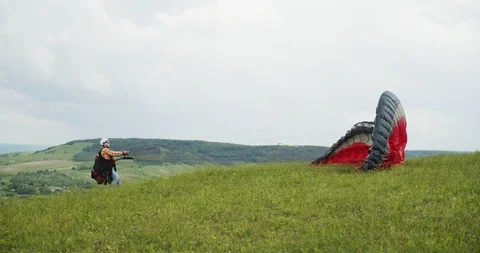 Paraplaning Landscape 動画素材 116888568