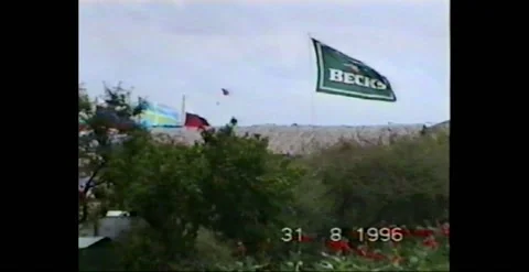 Paraplanner Flight near Beck's Flag In Varna Stock Footage 231773259