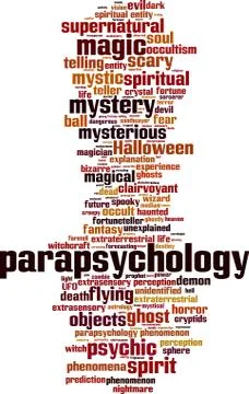 Parapsychology word cloud Stock Illustration
