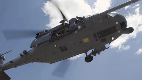 Pararescue trainees perform training with a helicopter - 2018 Stock Footage 88049423