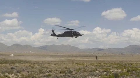 Pararescue trainees perform training with a helicopter - 2018 Stock-Footage 88049437