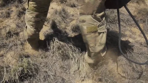 Pararescue trainees perform training with a helicopter - 2018 Stock Footage 88088432