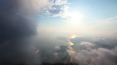 Parasailer and Sky Stock Footage 12706726
