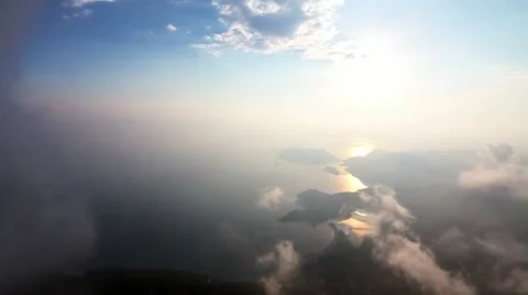 Parasailer and Sky Stock Footage 12707416