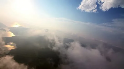 Parasailer and Sky Stock Footage 12707788