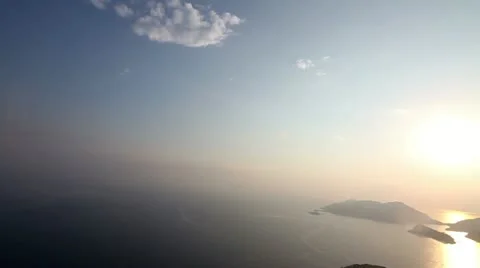 Parasailer and Sky Stock Footage 12708894