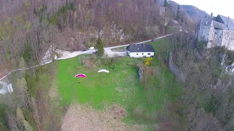 Parasailer At The Sky Stock Footage 49536372