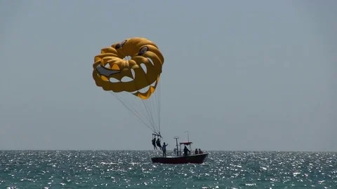Parasailing adventure Video stock 81688080