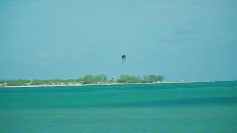 Parasailing Bahamas Beach- Cable Beach  Video stock 258393647