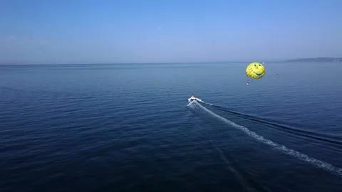Parasailing in Batumi Stock Footage 164062749