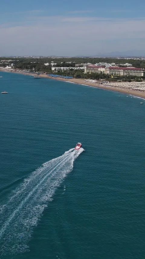 Parasailing On Beach With Boat Stock-Footage 295319755