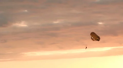 Parasailing at the beach Stock Footage 1003261