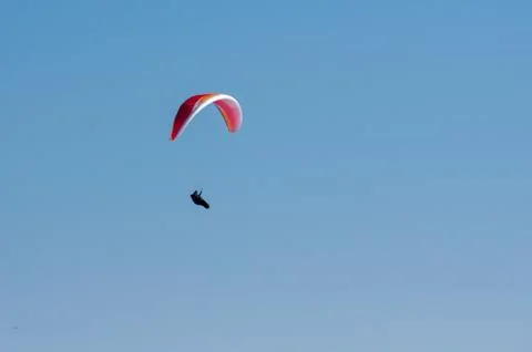 Parasailing in Blue Sky Stock Photos
