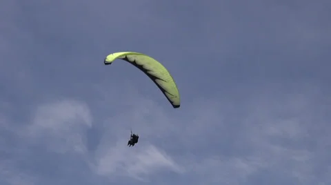 Parasailing in Clouds, Paragliding, Sky Diving Stock Footage 35533316