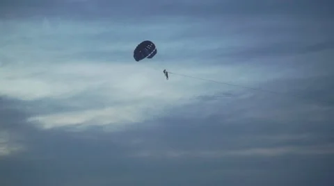 Parasailing in the evening Stock Footage 58642533