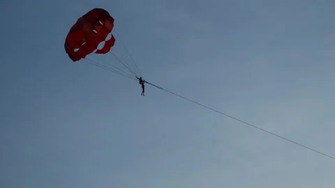Parasailing, flying in the air Video stock 201291947