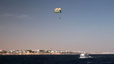 Parasailing Stock Footage 10728840