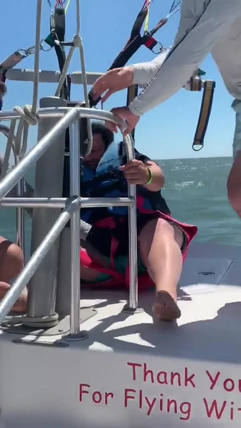 Parasailing Gone Wrong, Ocean City, Maryland, USA - 31 May 2020 Stock Footage 205162202