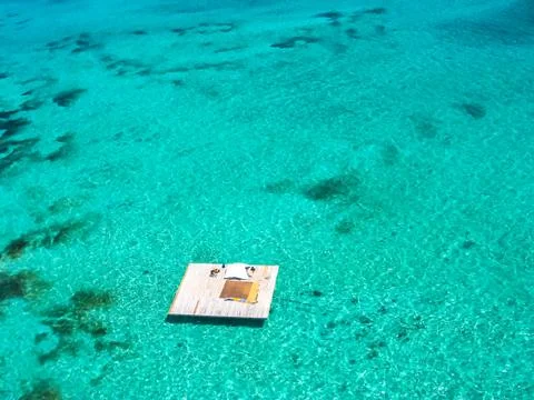 Parasailing in Mauritius Stock Photos