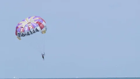 Parasailing in Miami Beach 4k Stock-Footage 81247223