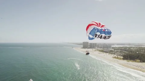 Parasailing in Miami Florida Stock Footage 239344439