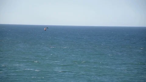 Parasailing in ocean Stock Footage 77715999
